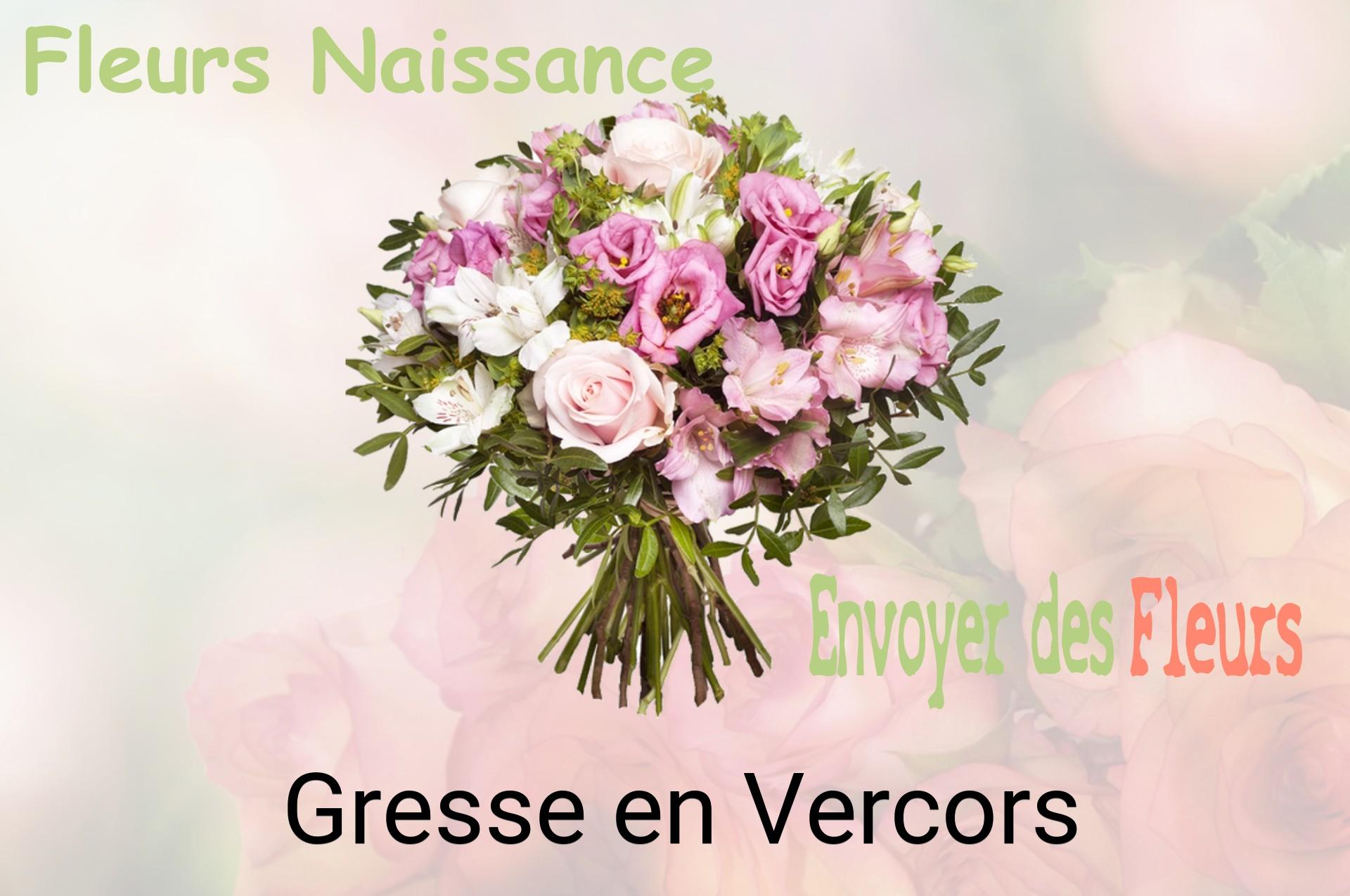 Bouquet de fleurs de naissance livré à Gresse-en-Vercors