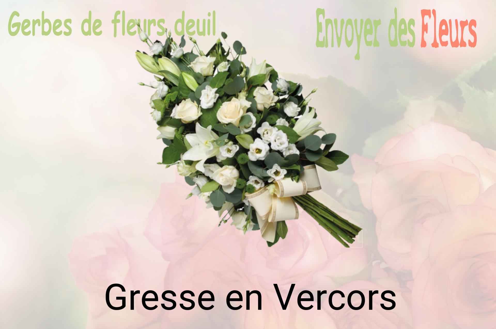 Gerbe de fleurs de deuil livrée à Gresse-en-Vercors